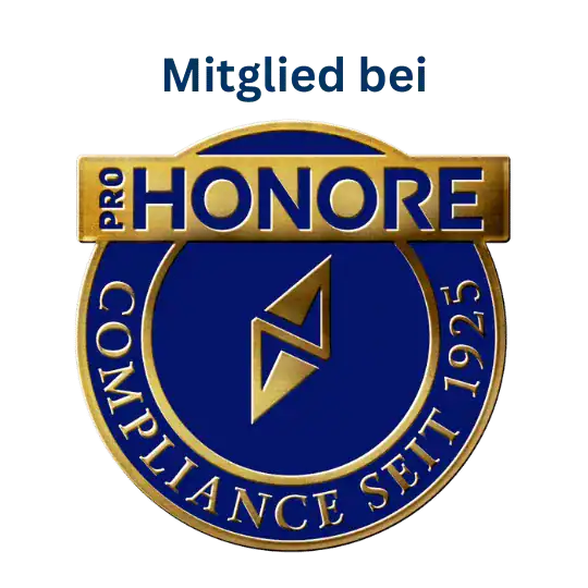 Qualifizierter Arzt mit HONOR PRO PROMONITORING Mitgliedslogo.